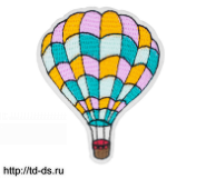 Термоаппликация  Воздушный шар 55х70 мм уп. 10 шт. - швейная фурнитура, товары для творчества оптом  ТД "КолинькоФ"