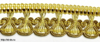 Тесьма отделочная (уп.15ярд) ш.25мм арт.10577 золото - швейная фурнитура, товары для творчества оптом  ТД "КолинькоФ"