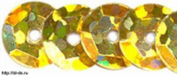 Пайетки круглые  граненые золото диам. 6 мм уп.  10 гр. - швейная фурнитура, товары для творчества оптом  ТД "КолинькоФ"