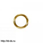 Кольцо соединительное для бус  6 мм золото уп. 100 шт - швейная фурнитура, товары для творчества оптом  ТД "КолинькоФ"