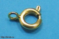 Замок для бус арт. 803/XF 5015 кольцо золото (уп. 50 шт.) - швейная фурнитура, товары для творчества оптом  ТД "КолинькоФ"