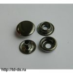 Кнопка кольцевой контакт №61 (15 мм), сталь оксид уп. ~72 шт. - швейная фурнитура, товары для творчества оптом  ТД "КолинькоФ"