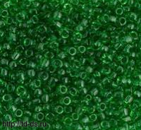 Бисер 12/0 № 7В т. зеленый прозрачный , 450 гр. - швейная фурнитура, товары для творчества оптом  ТД "КолинькоФ"