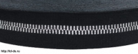 Лента репсовая арт. 90292, шир. 25 мм, чёрный с серебром уп. 10 м - швейная фурнитура, товары для творчества оптом  ТД "КолинькоФ"