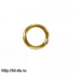 Кольцо соединительное для бижутерии, диам. 5 мм цв. золото уп. 50 шт. - швейная фурнитура, товары для творчества оптом  ТД "КолинькоФ"