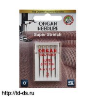  иглы ORGAN  Супер стрейч 5/75 Blister  5 игл - швейная фурнитура, товары для творчества оптом  ТД "КолинькоФ"