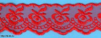 Кружево капрон шир. 35 мм уп. 10 ярд. (9,1 м)  цв. красный - швейная фурнитура, товары для творчества оптом  ТД "КолинькоФ"
