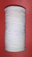 Резинка шляпная (шнур круглый эластичный)  диам. 3 мм белый уп 100 м - швейная фурнитура, товары для творчества оптом  ТД "КолинькоФ"