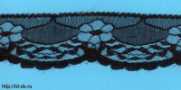 Кружево  арт. 360 шир. 35 мм черное (уп. 50 ярд.) - швейная фурнитура, товары для творчества оптом  ТД "КолинькоФ"