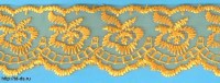 Кружево ш-3,5 см под золото (уп. 10 ярдов) - швейная фурнитура, товары для творчества оптом  ТД "КолинькоФ"