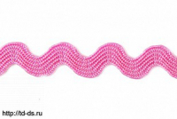 С868 Тесьма Вьюнчик, шир. 9 мм (тесьма 5мм) цв. яр. розовый уп. 30 м. - швейная фурнитура, товары для творчества оптом  ТД "КолинькоФ"