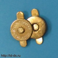 Защелка-магнит для сумок  18 мм золото уп. 20 шт. - швейная фурнитура, товары для творчества оптом  ТД "КолинькоФ"