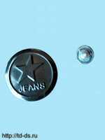 Кнопки-пуговицы джинсовые  диам. 20 мм "JEANS звезда" т. никель уп. 100 шт. - швейная фурнитура, товары для творчества оптом  ТД "КолинькоФ"