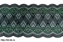 Кружево стрейч арт. 8009  шир.16см уп. 9,1 м. цвет 091 зеленый - швейная фурнитура, товары для творчества оптом  ТД "КолинькоФ"