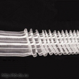 Тесьма шторная шир. 60 мм  органза,параллельные складки (два ряда петель,  4 шнура)  уп.50м  (607) - швейная фурнитура, товары для творчества оптом  ТД "КолинькоФ"