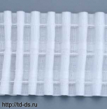 Тесьма шторная  шир. 60 мм параллельные складки (два ряда петель, 4 шнура) цв. белый уп. 50 м. - швейная фурнитура, товары для творчества оптом  ТД "КолинькоФ"