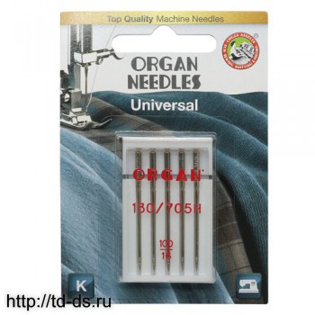  иглы ORGAN универсальные для БШМ 5/100 Blister - швейная фурнитура, товары для творчества оптом  ТД "КолинькоФ"