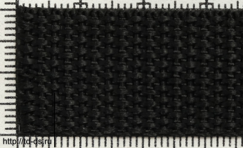 Стропа (Лента ременная 10,5 гр/м) шир. 20 мм  цв. черный  уп. 100 м.* - швейная фурнитура, товары для творчества оптом  ТД "КолинькоФ"