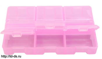 Коробка для мелочей К-178 (6 ячеек)  9х6х1,8см. 1 шт - швейная фурнитура, товары для творчества оптом  ТД "КолинькоФ"