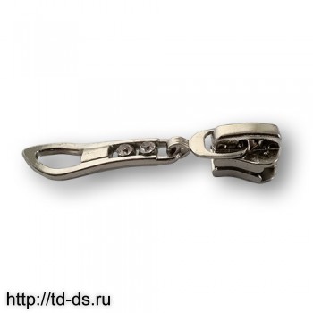 Бегунок (слайдер)со стразами  на молнию трактор тип 5 арт. C0609 цв. никель код: 7711037 уп. 50 шт. - швейная фурнитура, товары для творчества оптом  ТД "КолинькоФ"