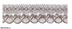 Тесьма отделочная шир.35 мм арт.13-7718  серебро уп. 10 ярд - швейная фурнитура, товары для творчества оптом  ТД "КолинькоФ"