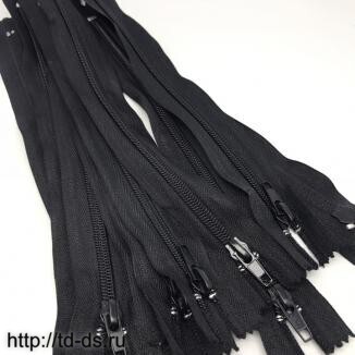 Молния спираль тип7 (обувная) 35 см. черный уп. 10 шт.  - швейная фурнитура, товары для творчества оптом  ТД "КолинькоФ"