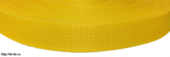 Лента ременная (стропа )шир. 25 мм желтый уп.10 м. - швейная фурнитура, товары для творчества оптом  ТД "КолинькоФ"