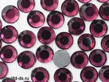 Стразы клеевые стекло SS 16 -9023 аметист диам. 3 мм. (уп. 144 штук) - швейная фурнитура, товары для творчества оптом  ТД "КолинькоФ"